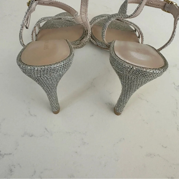 Stuart Weitzman Starla 80 Ankle strap Sandal Color Glitter Size: 5 - Picture 4 of 5